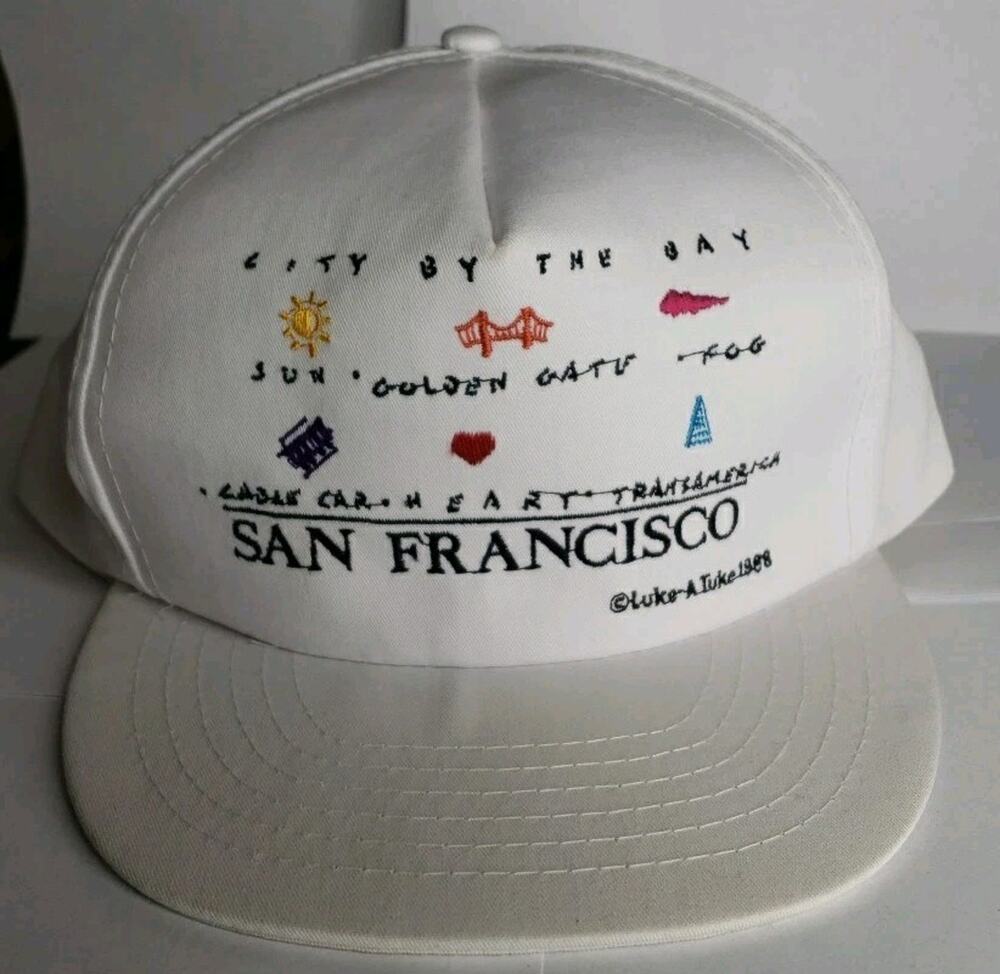 Vintage 1988 Luke A Tuke San Francisco Black One Size Fits All Snapback Hat Cap